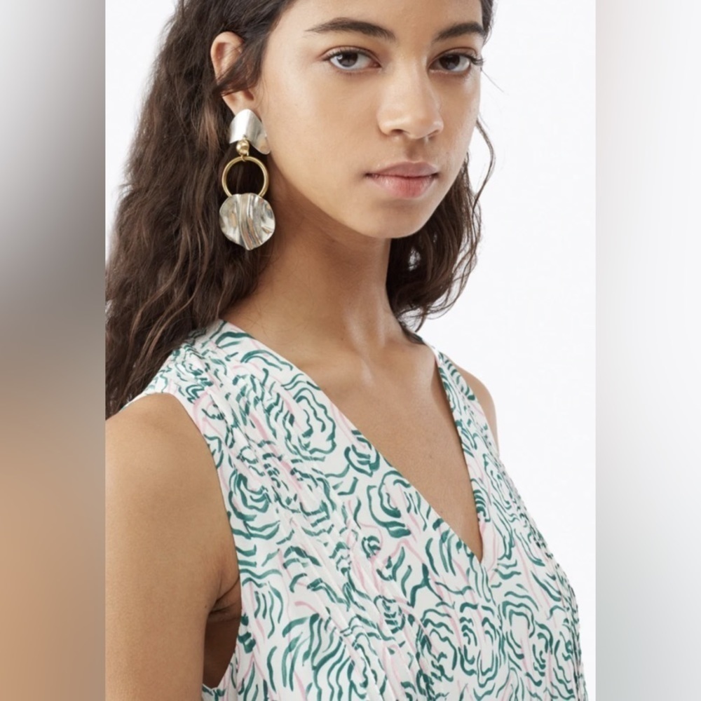 3.1 Philip Lim Flowy Printed Patterned Sleeve Dre… - image 2